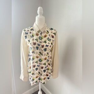 Club Monaco Ivory Satin Top